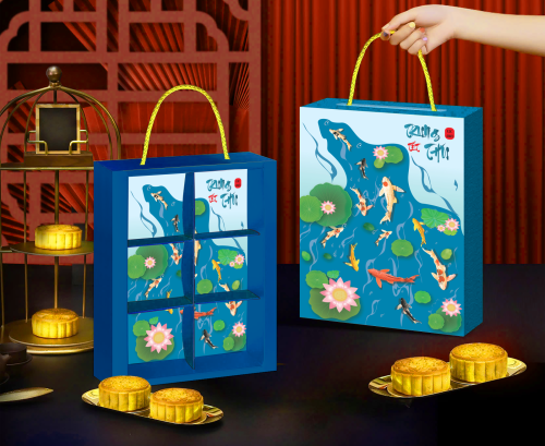 Hộp Bánh Trung Thu - Họa Tiết Cá Koi 6 Hộp